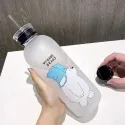 Panda Bear Design Water Bottle Frosted (1 Pc)